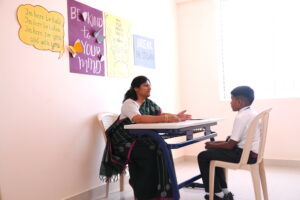 Resident faculty providing personalized academic support and emotional guidance to students in Aadya Academy’s hostel, a top residential school in Budigere Bangalore.