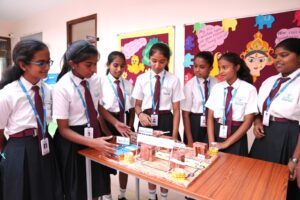 Students experiencing world-class ICSE curriculum at Aadya Academy, the best residential school in North Bangalore.